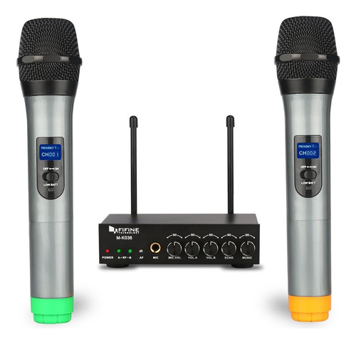 Micrófono De Mano Inalámbrico Fifine Uhf De Doble Canal, ...