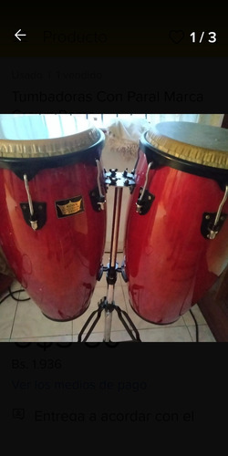 Imagen 5 de 5 de Congas Tumbadoras Con Paral Marca Crowm