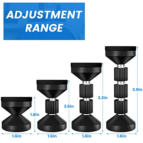 4pcs Soporte De Cama Rosca Ajustable Herramienta Antivi...