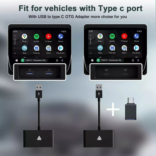 Conversor De Adaptador De Carro Carplay Sem Fio Android