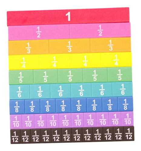51 Uds. Cubos Fracciones Coloridos Aprender Equivalencia