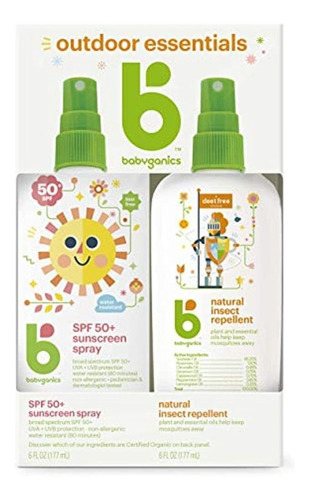 Babyganics Protector Solar En Spray 50 Spf Y Repelente De In