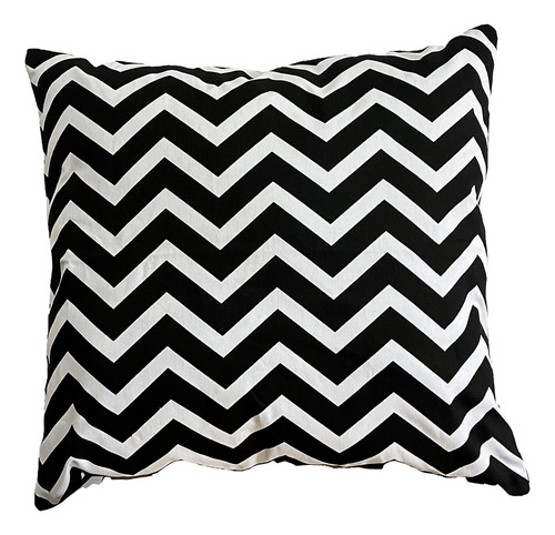 Funda De Almohadon Decorativo Nordico 40x40 Cm - Combinables Color 3- Chevron Negro