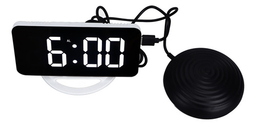 Reloj Despertador Digital Led Con Espejo De Carga Usb .
