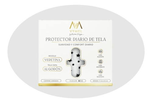 Protector Menstrual Vedetina Reutilizable Vymel X3