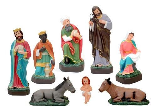 Imagen 1 de 9 de Pesebre Navideño 50 Cm Navidad María José Tres Reyes Magos