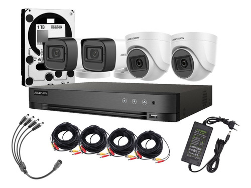 Kit De 4 Camara Hikvision 4k Uhd 8mp