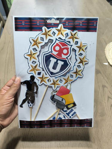 Topper Torta Cumpleaños La U De Chile (5 Unidades)