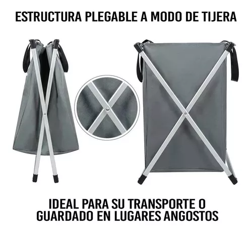 Cesto Para Ropa Sucia Plegable, 3 Compartimentos