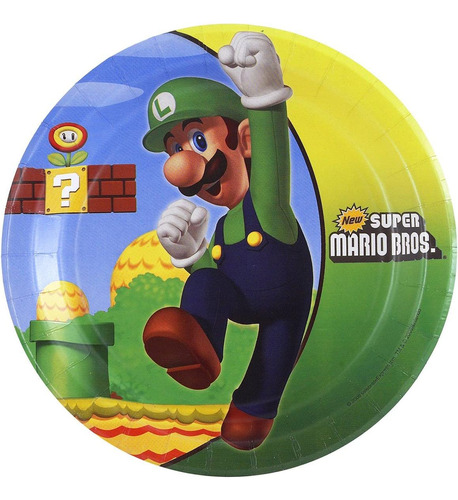 Platos De Postre Super Mario Bros. (8 Por Paquete)