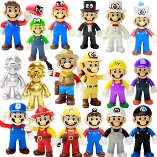 Figuras Mario Bros 12 Cm Original Nuevo Coleccion Yoshi Etc