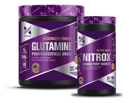 Combo Musculación Glutamina + Óxido Nítrico Nitrox®