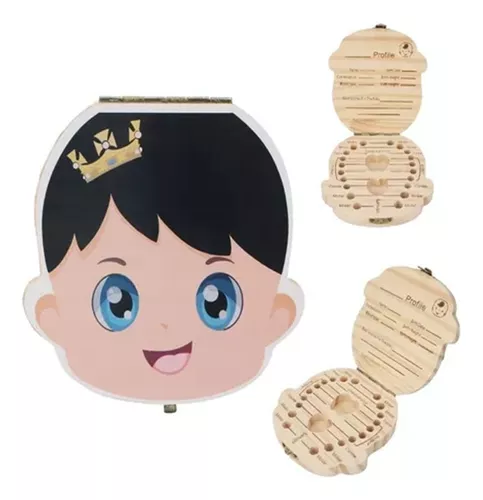 Muyoka Caja para dientes de leche, rectangular hecha a mano de madera para  dientes de leche, caja duradera para guardar dientes para niños y niñas  Muyoka Hogar