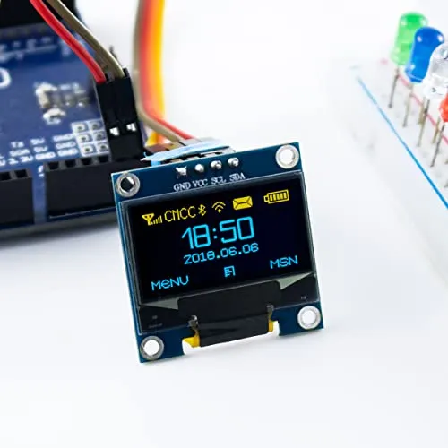 Hosyond Modulo Pantalla Oled Arduino 128x64 Px Azul Amarillo
