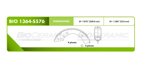 Balatas Tambor Honda Accord 1.6l 1985 Bioceramic