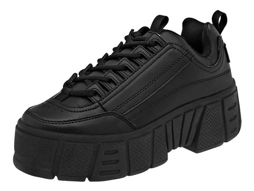 Tenis Chunky Daddy 12016 Color Negro Para Mujer Tx6