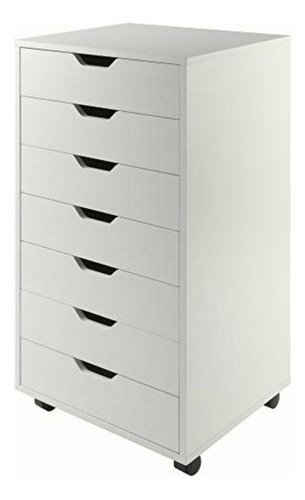 Winsome Wood 10792 Gabinete Halifax 7-drawer Cabinet, Blanco