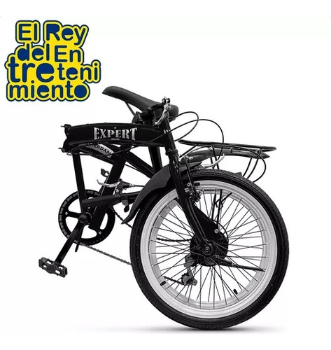 Bicicleta Plegable Rodado 20 C/cambios Color Negro 