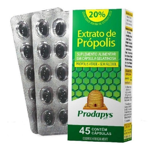 Extrato De Própolis Verde Sem Álcool 45 Cápsulas