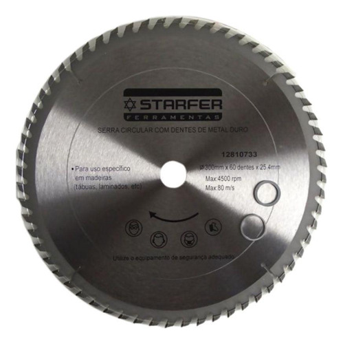 Serra Circular Widea Starfer 300mm X 60 Dentes