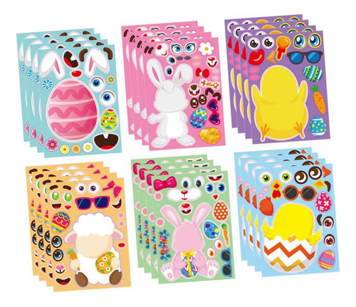 24 Pegatinas De Juego De Pascua Para Hacer Tú Mismo,