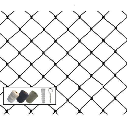 Kit 1,00x2,90 Completo Rede Tela De Proteção Para Janelas