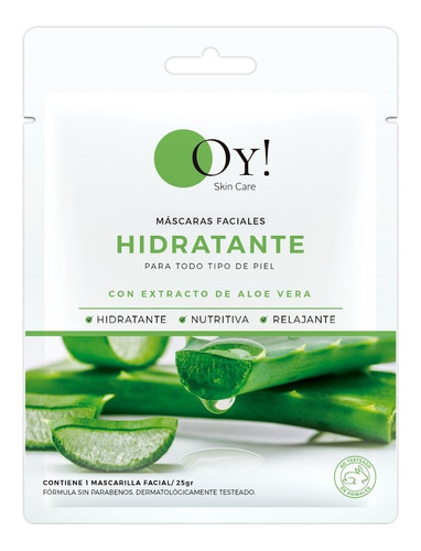 Mascarilla Facial Revitalizante Oy! Hidratante Aloe Vera