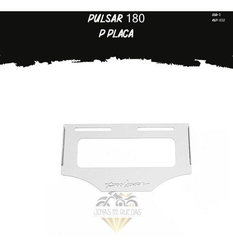 Porta Placa Partes Lujo Moto Pulsar 180