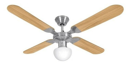 Imagen 1 de 4 de Ventilador De Techo Madera Liliana Vthm214 C Luz 80w 5 Vel