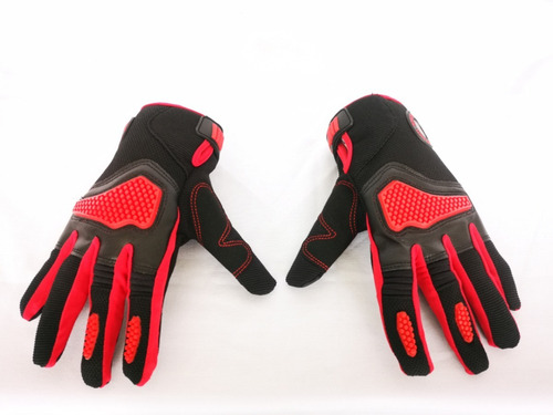 Guantes Con Antiderrapante Para Moto Color Rojo Talla Xl