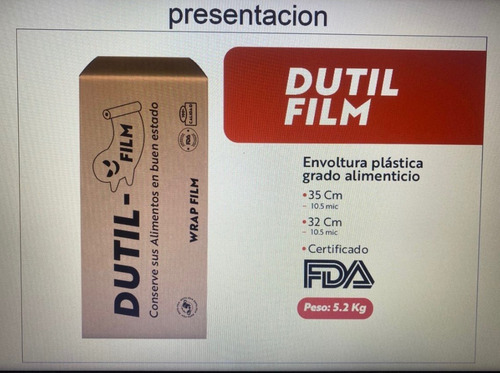 Envoplast Marca Dutil Para Alimentos 35cm X 32cm Film