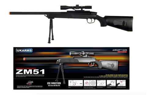 Rifle Zm51 Ukarms Con Mira Spring Airsoft 6mm Xtreme C