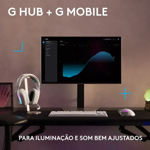 Headset Gamer Sem Fio Logitech G522 LIGHTSPEED - Branco | Frete grátis