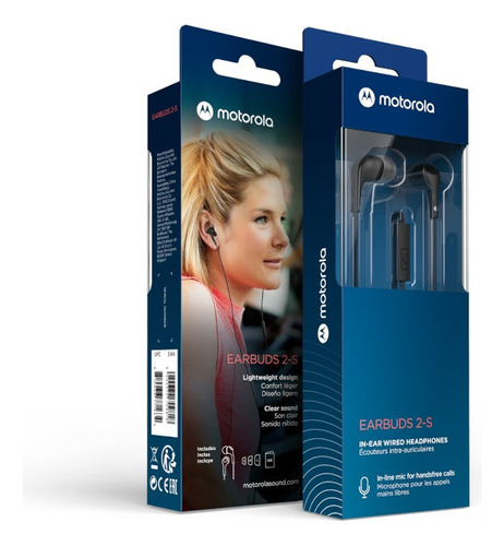 Audífonos Motorola Earbuds 2 In-ear Manos Libres Alámbricos