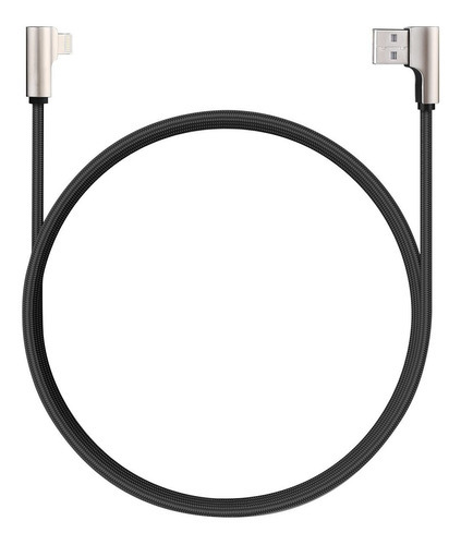 Cable Aukey Kevlar Usb-a A Lightning 90º 1.2m Cb-bal6 Color Negro