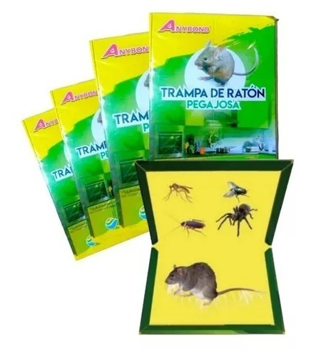 Trampa Para Ratas Ratones Pericotes Pegamento Adhesivo X12