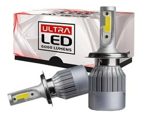 Par Lampada Tay Tech Ultra Led 6000 H1 H3 H4 H7 H11 Hb4 9006