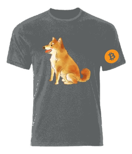 Polera Gris Doge3 Btc Izq