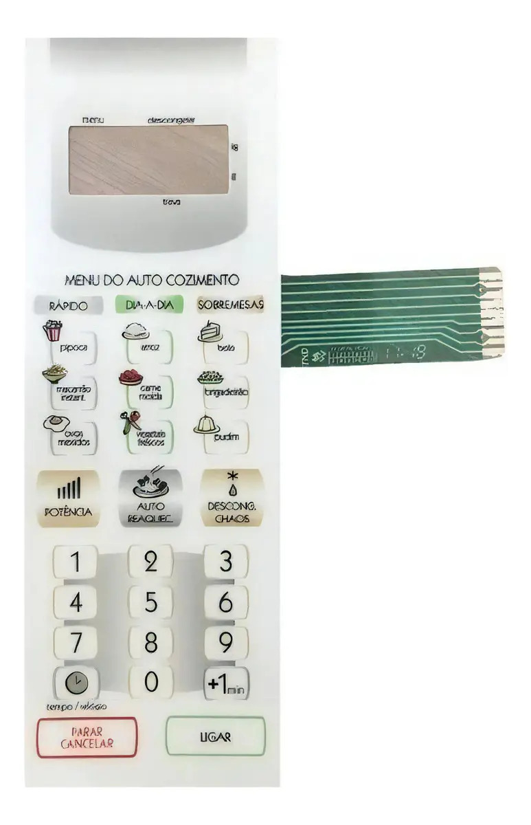 Membrana Teclado Micro-ondas Compatível com Panasonic Nn-st357