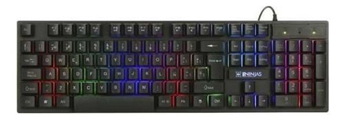 Teclado Gamer Retroiluminado Usb 2.0 Kd-600 Pc Ps4 Español Color del teclado Negro Idioma Español Latinoamérica