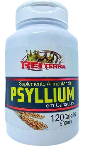 Psyllium 500mg 120 Cápsulas - Rei Terra Sabor Sem sabor