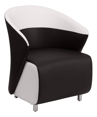 Flash Furniture Chaises Longues, Negro Y Melrose Blanco