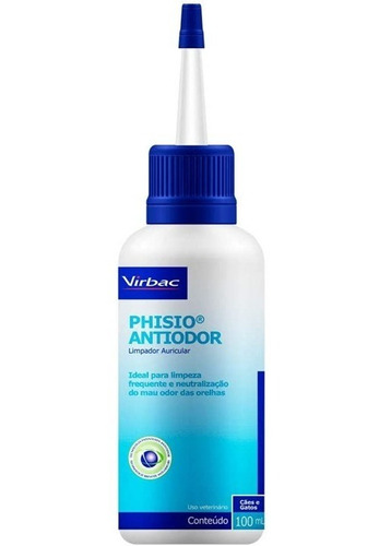 Phisio Antiodor Limpador Auricular Virbac Limpa Orelha 100ml