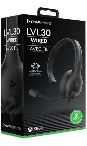 Audifonos Xbox One Pdp Gaming Lvl30 Wired Microfono Negro