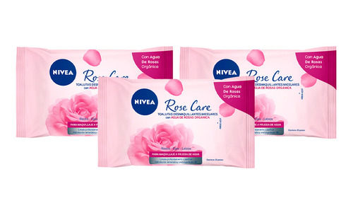 Nivea Toallitas Desmaquilladoras Roses 25 Uds (x3)