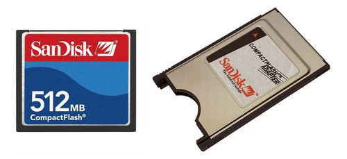 Memoria Compact Flash 512mb + Adaptador Pc Card Ata Flash