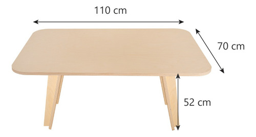 Mesa Infantil Duduk Rectangular Abedul Sin Barniz - Duduk Natural