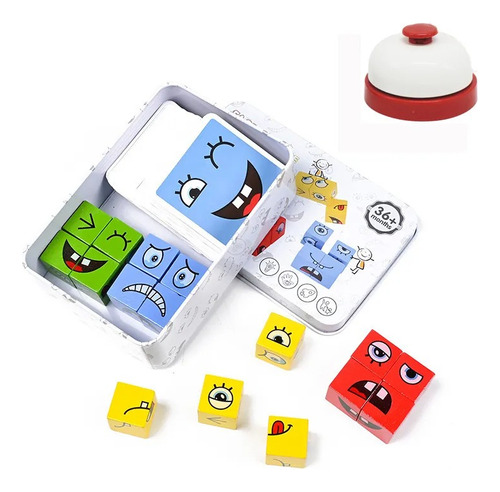 Juego De Mesa Cambia La Cara Montessori Cubo De Rubik Niños