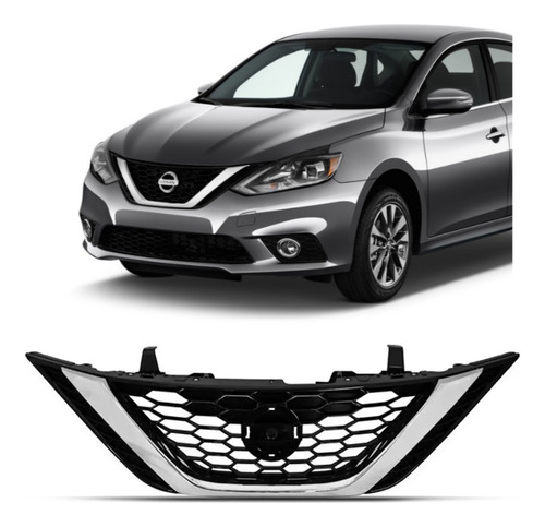 Grade Dianteira Nissan Sentra 2020 19 2018 2017 Cromada 