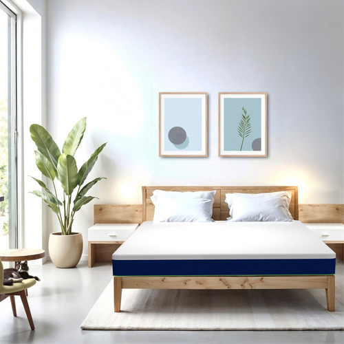 Colchon King Size Espuma Zen Memory Foam Drjoohn 20 Cm Blanco